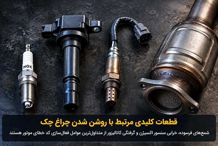 اصلی ترین دلایل روشن شدن چراغ چک ماشین